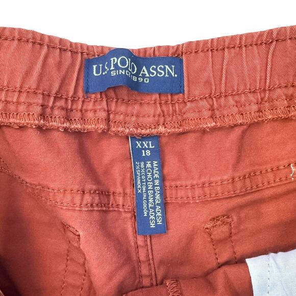 U.S. Polo Assn. Men's Rust Brown Stretch Chino Pants XXL - Picture 8 of 10